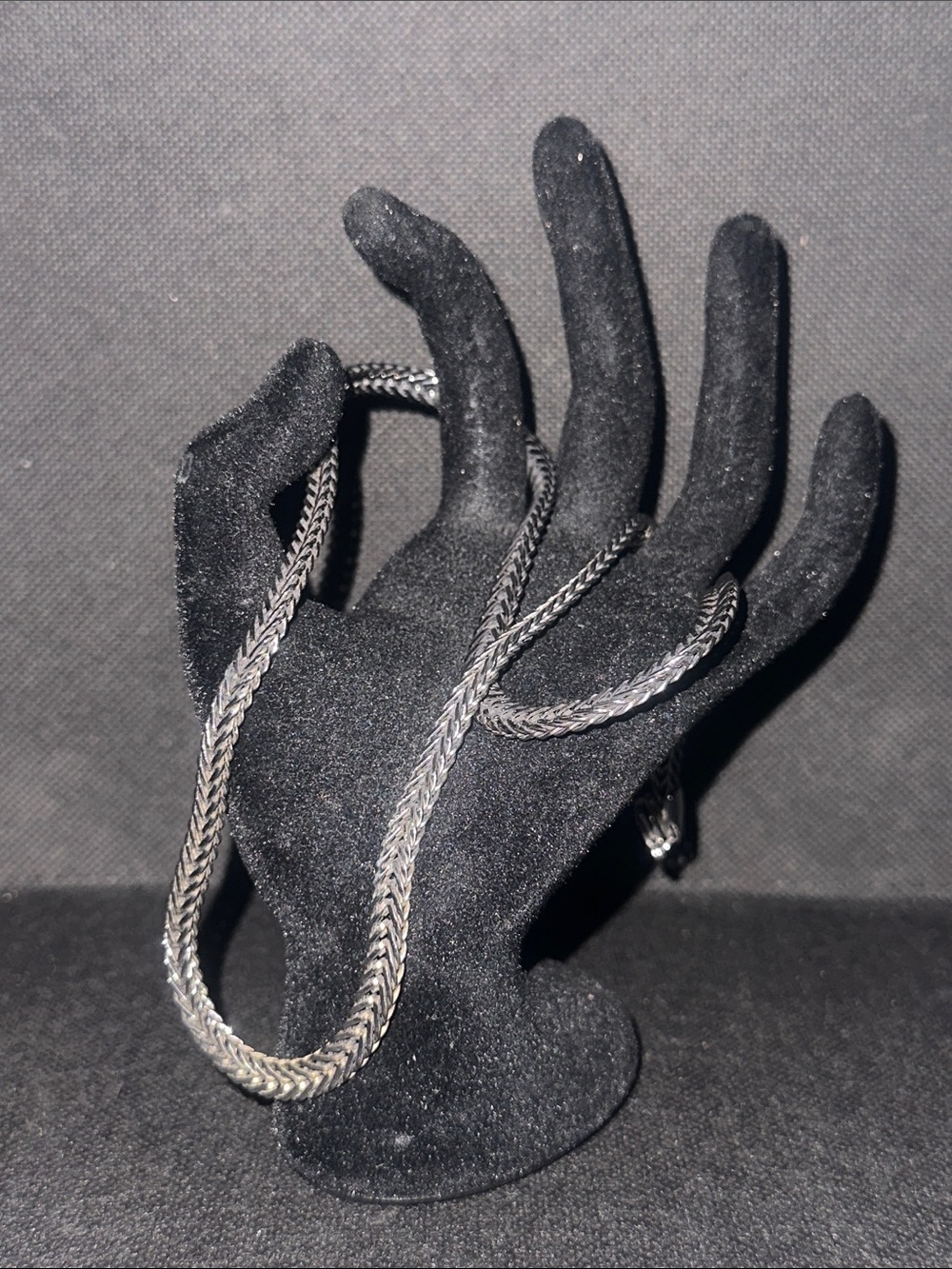 Elegant Silver Braided Necklace Accessory